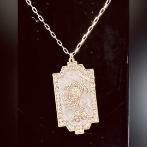 Heidi Daus Zodiac Sign Cancer 18” gold chain necklace